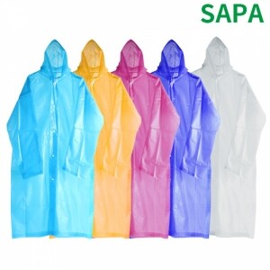 싸파 EVA 레인코트 민자형 색상 선택형 방수 우비 비옷 낚시 캠핑